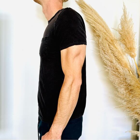 S/2 MENS GOODFELLOW & CO Black Blue Pocket Cotton Short Sleeve Tee Shirt Top M - Picture 14 of 16